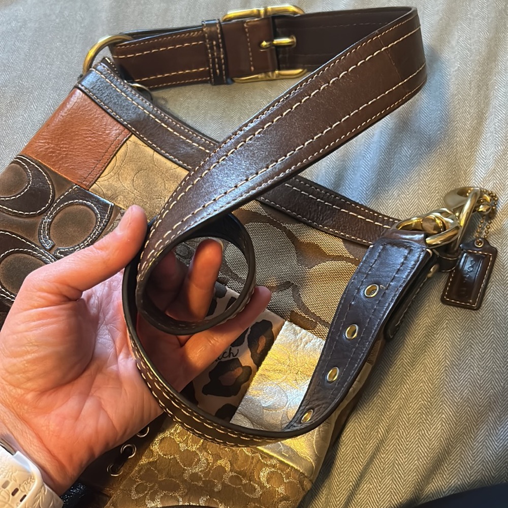 Authentic Vintage Coach Patchwork Cross Body Purse - image 4